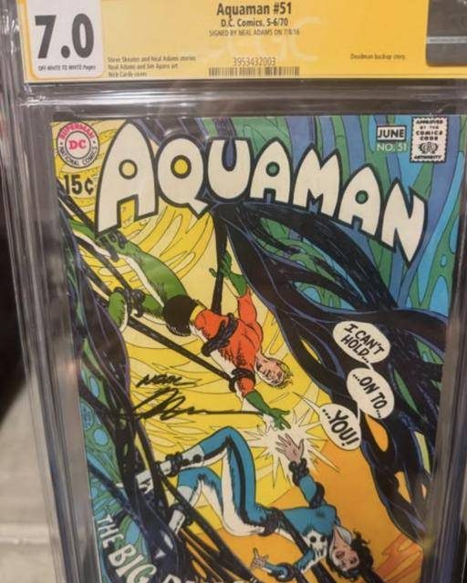 Aquaman #51 CGC 7.0 signed by Neal Adams