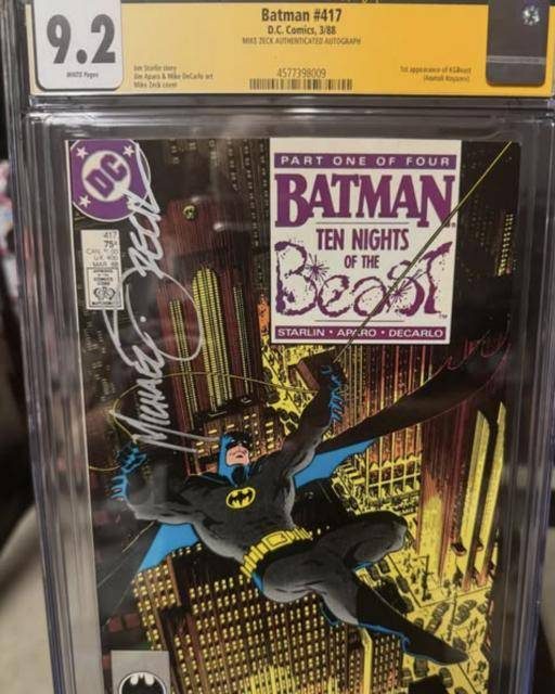 Batman #417 CGC 9.2 signed by Mike Zeck, first KGBeast