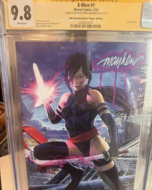 X-Men #1 Mike Mayhew virgin variant CGC 9.8 signed